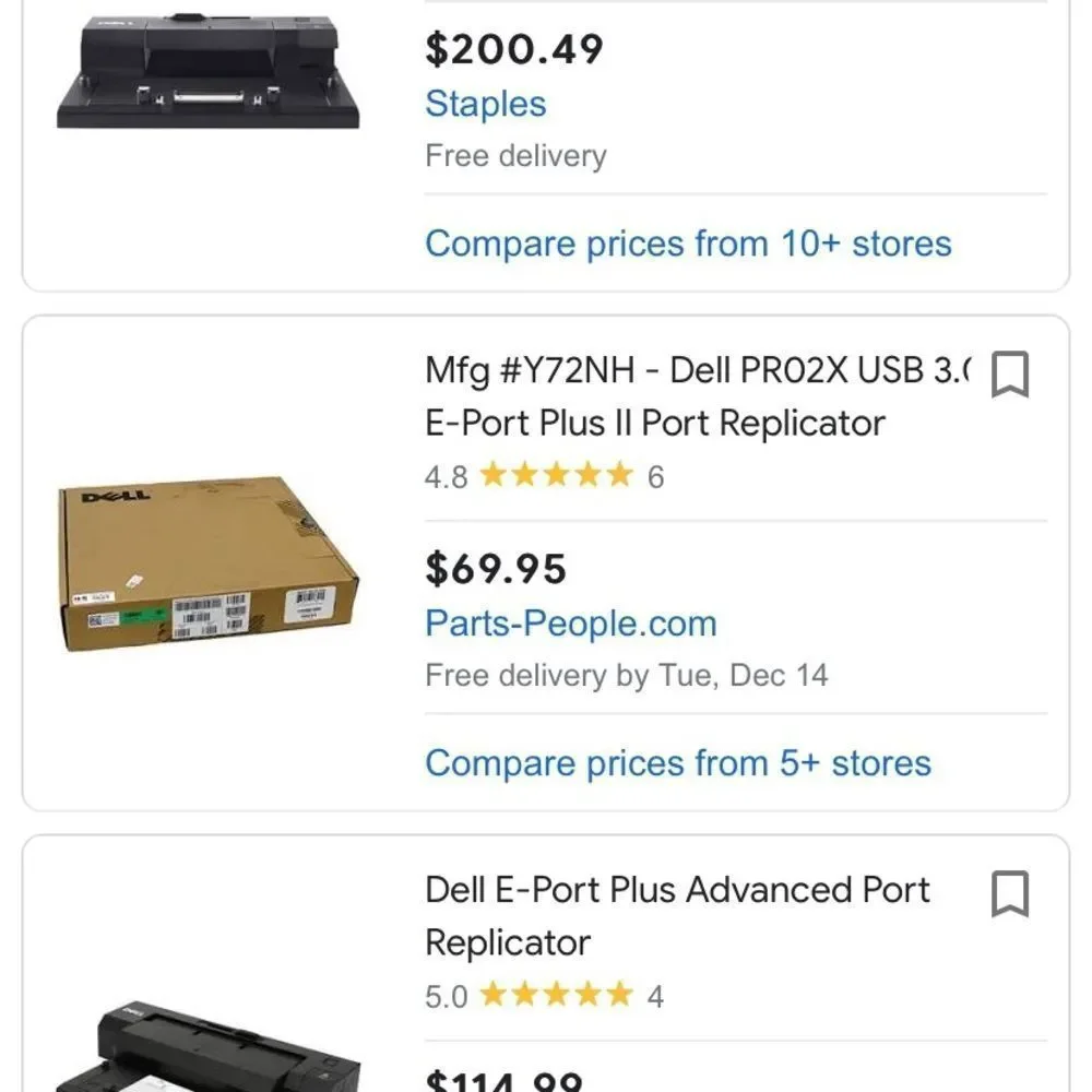 Dell E-port Plus II replicator Model Pro 2x Docking Station New In Box